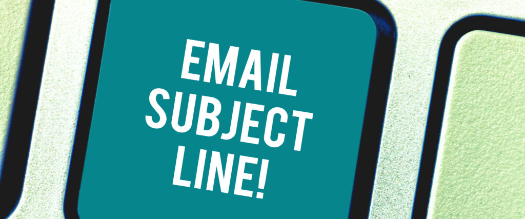 photo of a button with the words "subject line" to illustrate Subject Line Do's and Don't's