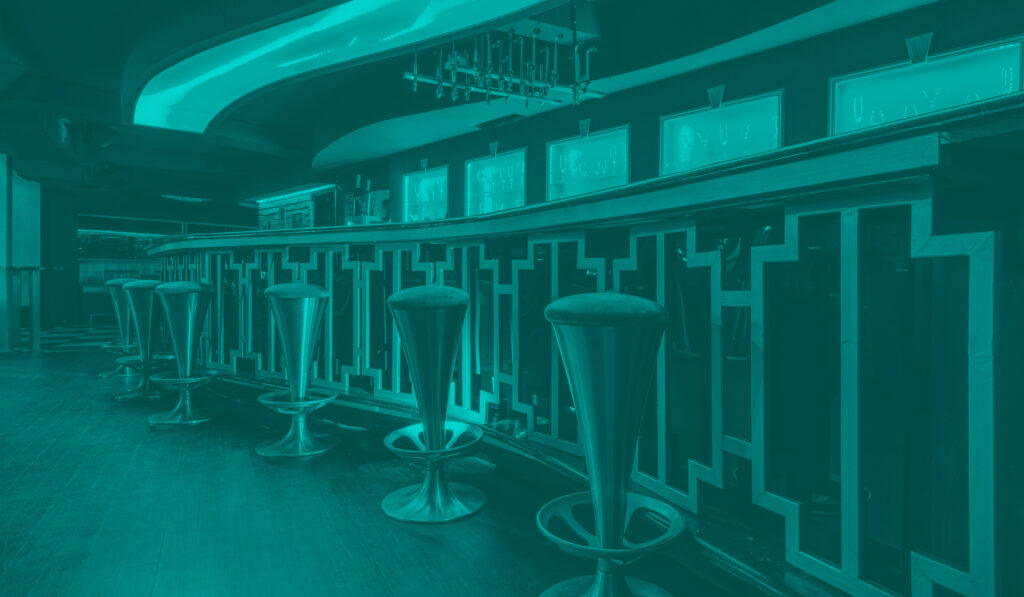 Blog feature image of an empty bar and barstools